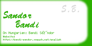 sandor bandi business card